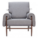 Zuo Klem Accent Chair Gray - Bed & Sofa Hub