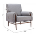 Zuo Klem Accent Chair Gray - Bed & Sofa Hub