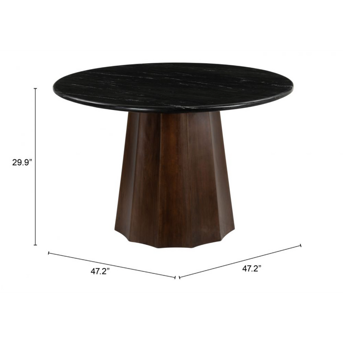 Zuo Aipe Dining Table Black & Brown - Bed & Sofa Hub