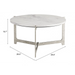 Zuo Barmas Coffee Table White & Silver - Bed & Sofa Hub
