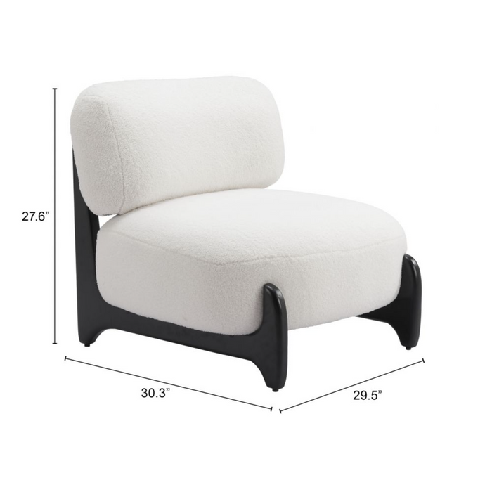 Zuo Bombo Accent Chair White - Bed & Sofa Hub