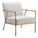 Zuo Norrebro Accent Chair Beige Frost - Bed & Sofa Hub