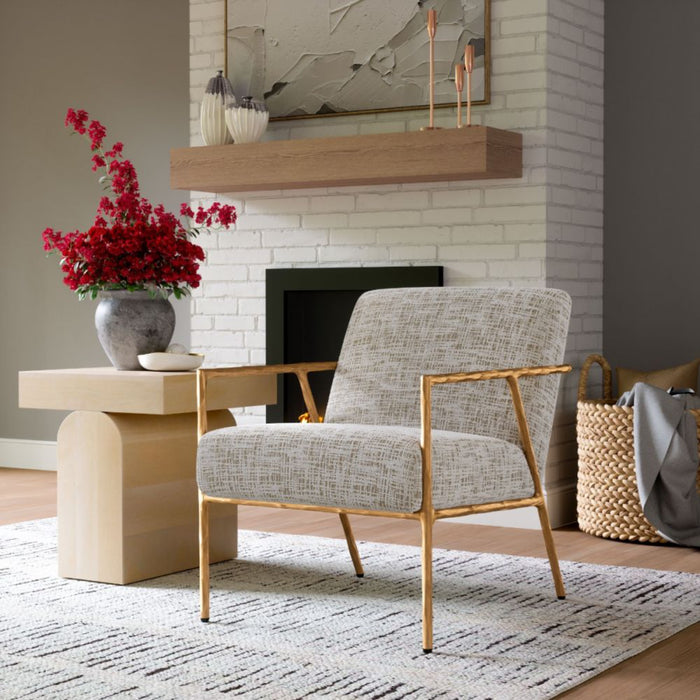 Zuo Norrebro Accent Chair Beige Frost - Bed & Sofa Hub