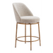 Zuo Nordhavn Swivel Counter Stool Beige & Gold - Bed & Sofa Hub