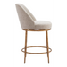 Zuo Nordhavn Swivel Counter Stool Beige & Gold - Bed & Sofa Hub