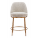 Zuo Nordhavn Swivel Counter Stool Beige & Gold - Bed & Sofa Hub