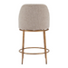 Zuo Nordhavn Swivel Counter Stool Beige & Gold - Bed & Sofa Hub
