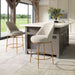 Zuo Nordhavn Swivel Counter Stool Beige & Gold - Bed & Sofa Hub