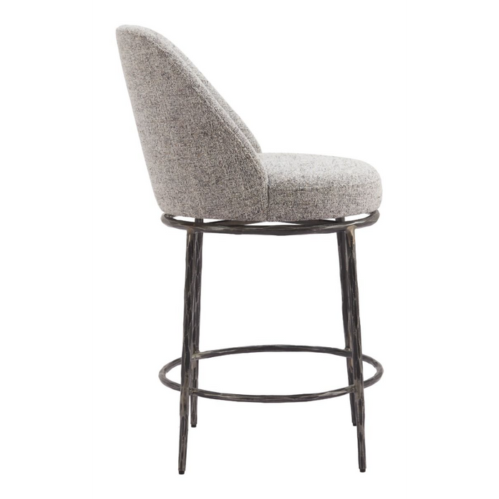 Zuo Nordhavn Swivel Counter Stool Gray - Bed & Sofa Hub