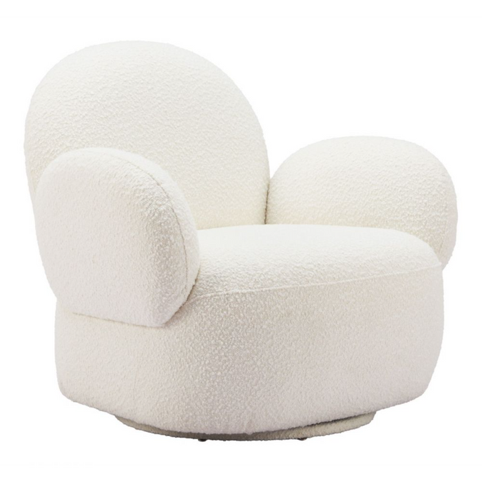 Zuo Pilka Swivel Chair White - Bed & Sofa Hub