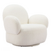 Zuo Pilka Swivel Chair White - Bed & Sofa Hub