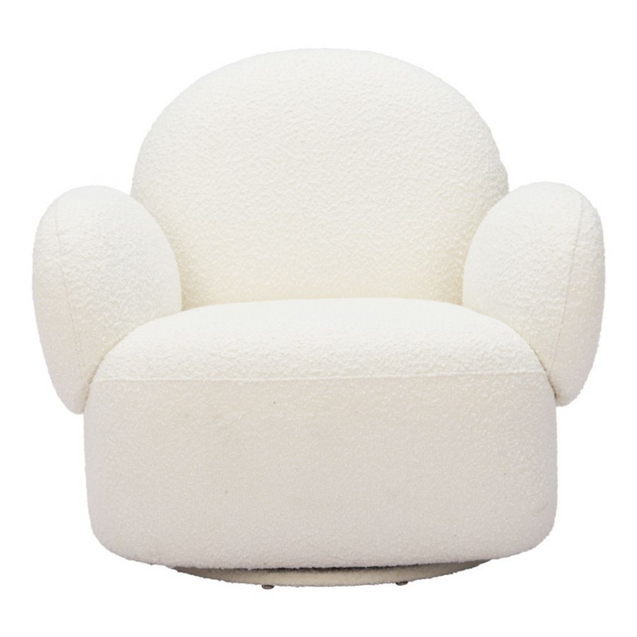 Zuo Pilka Swivel Chair White - Bed & Sofa Hub