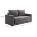 ZUO Jide Sleeper Sofa Gray - Bed & Sofa Hub
