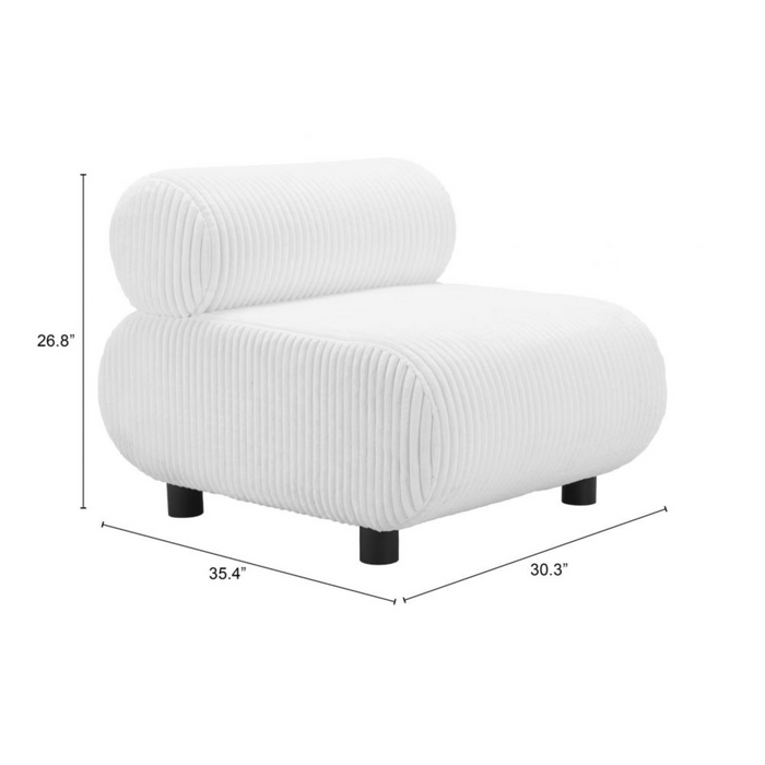 Zuo Rahat Accent Chair White - Bed & Sofa Hub