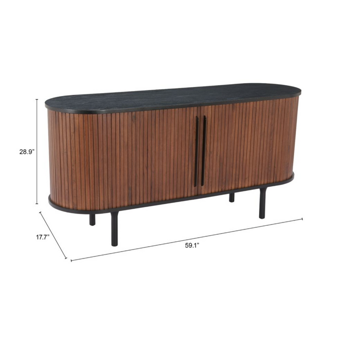 Zuo Koriana Sideboard Black & Walnut - Bed & Sofa Hub