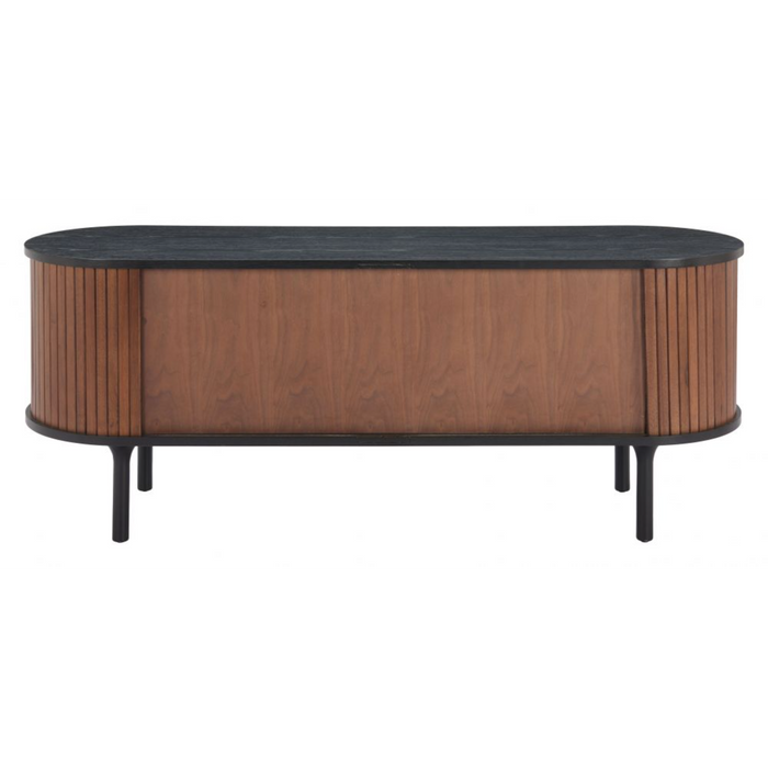 Zuo Koriana Entertainment Stand Black & Walnut - Bed & Sofa Hub