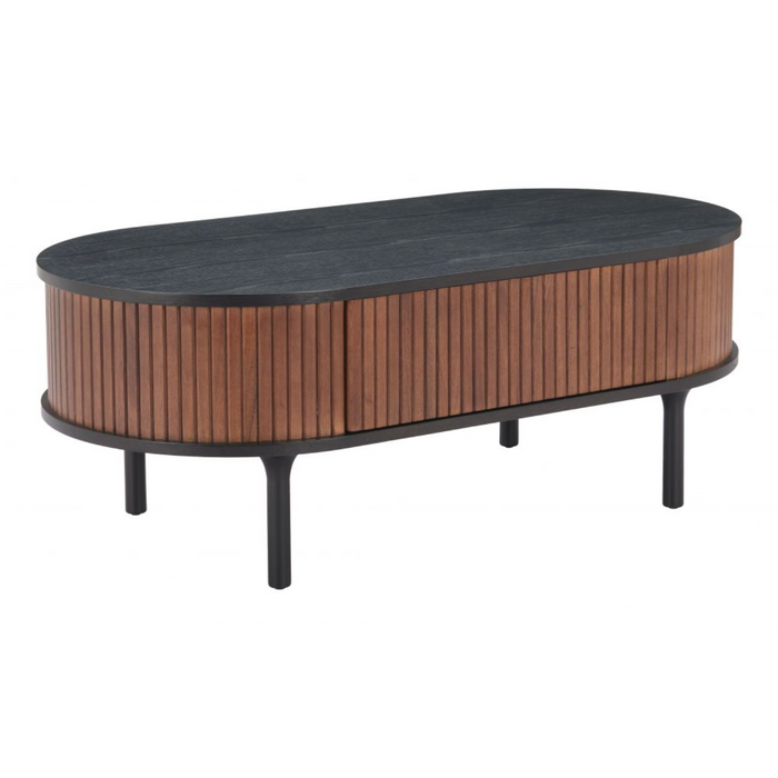 Zuo Koriana Coffee Table Black & Walnut - Bed & Sofa Hub