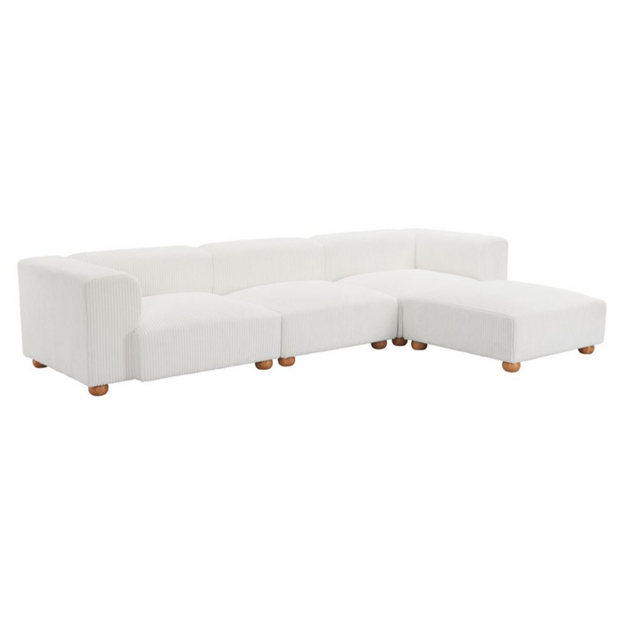 Zuo Tayte Ottoman White - Bed & Sofa Hub
