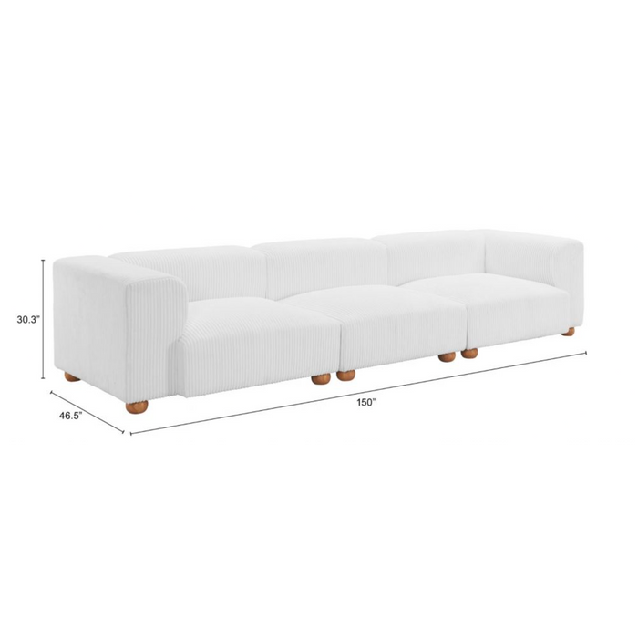 ZUO Tayte Sofa White - Bed & Sofa Hub