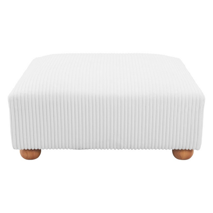 Zuo Tayte Ottoman White - Bed & Sofa Hub