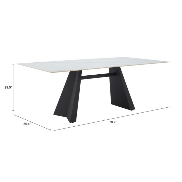 Zuo Inky Dining Table White - Bed & Sofa Hub