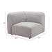Zuo Biak Corner Chair Gray - Bed & Sofa Hub