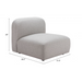 Zuo Biak Middle Chair Gray - Bed & Sofa Hub