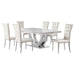 Coaster Kerwin 7-piece Rectangular Dining Room Table Set White and Chrome - Bed & Sofa Hub