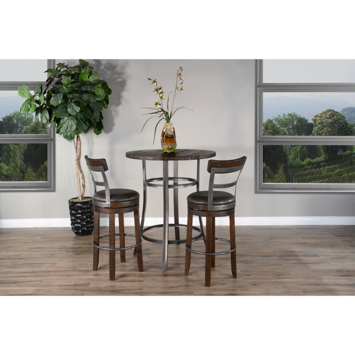 Sunny Designs Metal Frame Pub Table Tobacco Leaf - Bed & Sofa Hub