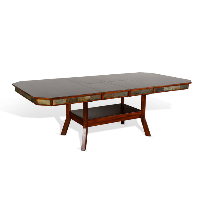 Sunny Designs Extension Dining Table with Double Butterfly Leaf Dark Chocolate - Bed & Sofa Hub