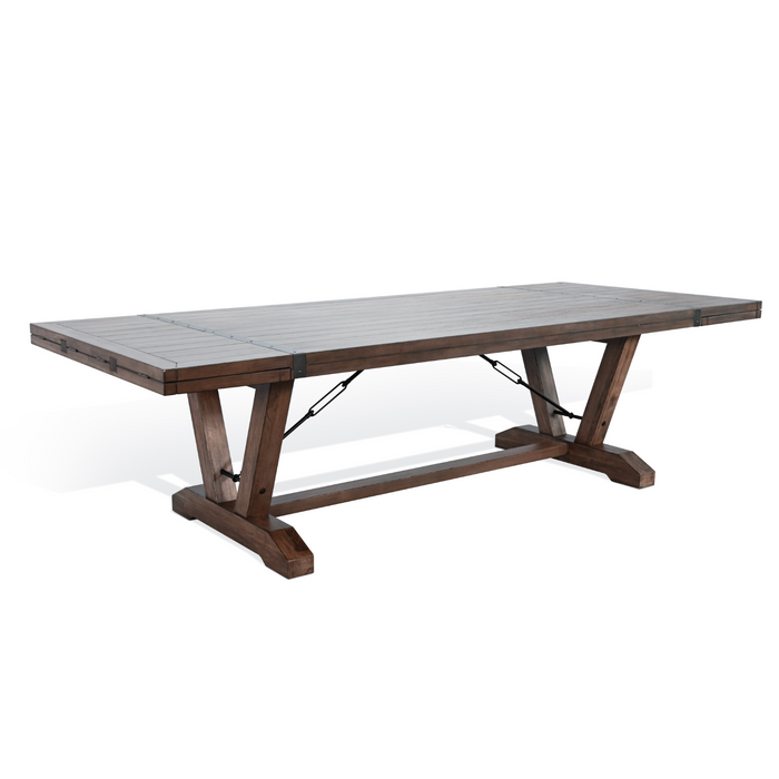 Sunny Designs Yellowstone Extension Table with Folding Leaves Buckskin - Bed & Sofa Hub