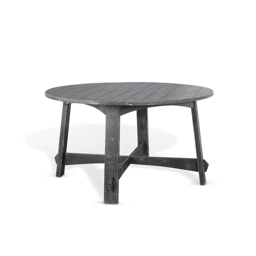 Sunny Designs Sunny Deigns Marina 54" Round Wood Dining Table Black Sand - Bed & Sofa Hub