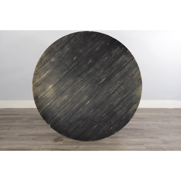 Sunny Designs Sunny Deigns Marina 54" Round Wood Dining Table Black Sand - Bed & Sofa Hub