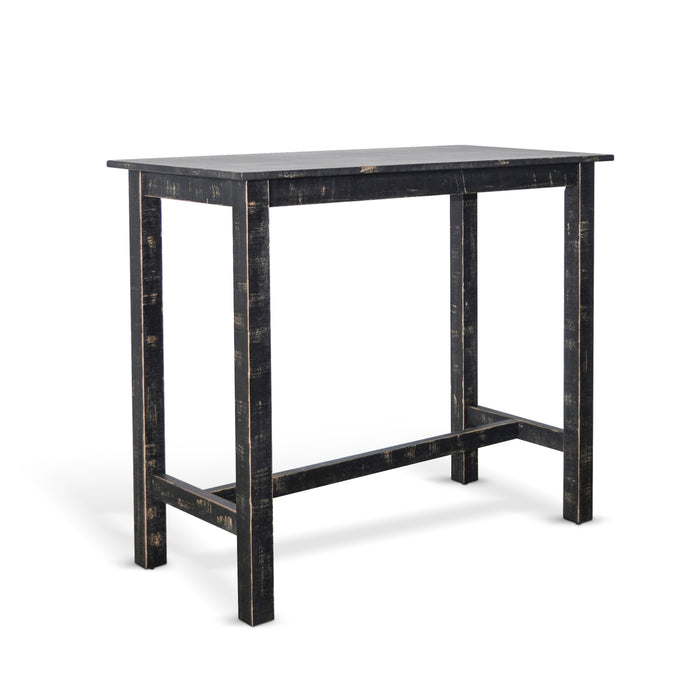 Sunny Designs Simple Wood Pub Table Black Sand - Bed & Sofa Hub
