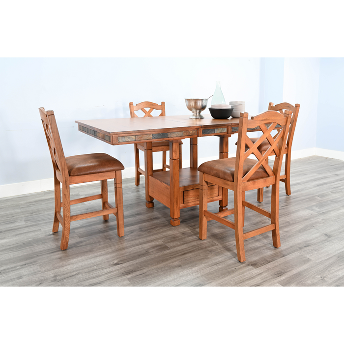 Sunny Designs Sedona 42" Traditional Wood Dining Table Rustic Oak - Bed & Sofa Hub