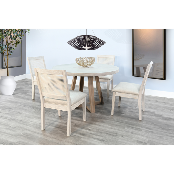 Sunny Designs Cane Back Dining Chair Light Gray - Bed & Sofa Hub