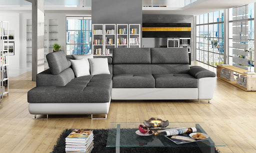 Maxima House Sectional FULL XL Sleeper Sofa AMADEO with storage MIR027 - Bed & Sofa Hub