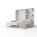 Maxima House Murphy Bed European Queen size with a Sectional Sofa and a Bookcase, INVENTO IN014/17W-LB - Bed & Sofa Hub