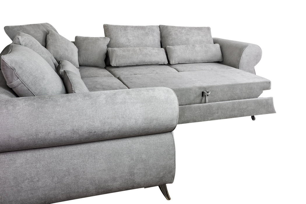 Maxima House ROYAL Sleeper Sectional Sofa with storage WN0011/GR - Bed & Sofa Hub