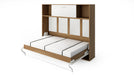 Maxima House Invento Horizontal Wall Bed, European Full XL Size with a cabinet on top IN140H-13W - Bed & Sofa Hub