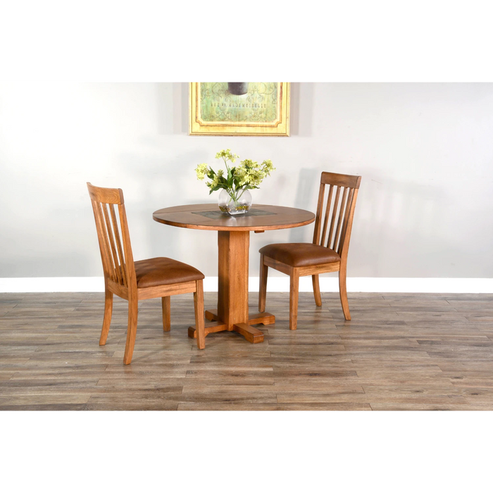 Sunny Designs Sedona Slatback Chair, Cushion Seat Rustic oak - Bed & Sofa Hub