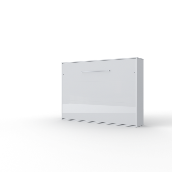 Maxima House Horizontal European FULL XL Murphy bed with mattress and LED included Invento IN-04WLED - Bed & Sofa Hub