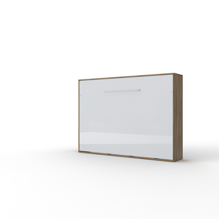 Maxima House Horizontal European FULL XL Murphy bed with mattress and LED included Invento IN-04WLED - Bed & Sofa Hub