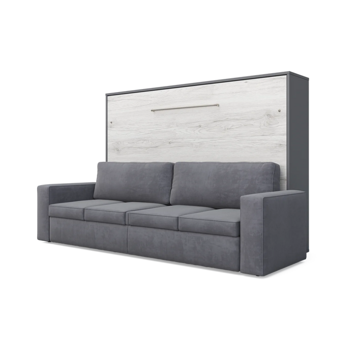 Maxima House Horizontal Murphy Bed Invento with Sofa, European Full Xl - Bed & Sofa Hub