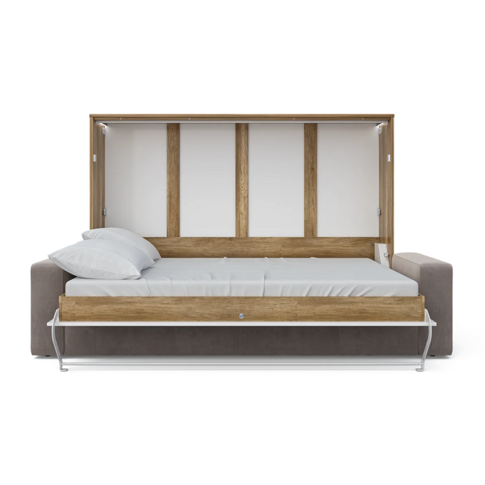 Maxima House Horizontal Murphy Bed Invento with Sofa, European Full Xl - Bed & Sofa Hub