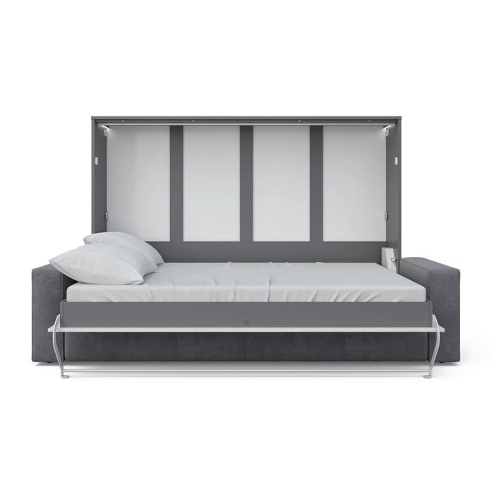 Maxima House Horizontal Murphy Bed Invento with Sofa, European Full Xl - Bed & Sofa Hub