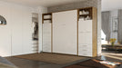 Maxima House Vertical Murphy Bed Invento. European Queen + 2 cabinets IN160V-10W - Bed & Sofa Hub
