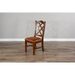 Sunny Designs Double Crossback Dining Chair Dark chocolate - Bed & Sofa Hub