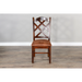 Sunny Designs Double Crossback Dining Chair Dark chocolate - Bed & Sofa Hub