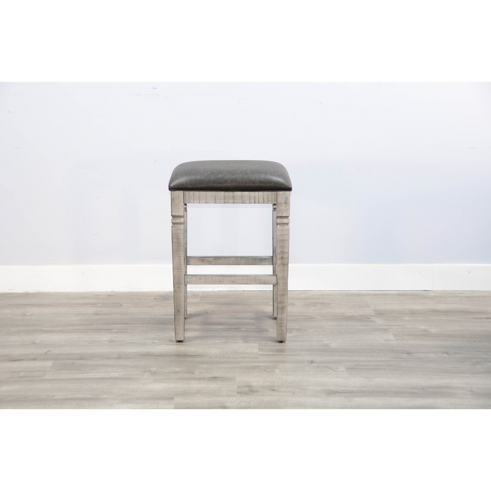 Sunny Designs Bar Stool, Cushion Seat Alpine Grey - Bed & Sofa Hub